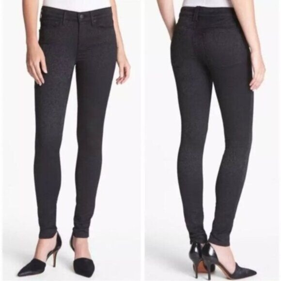 Vince Skinny Black Jeans – Size 27, Brocade Textured Jacquard Damask - Picture 1 of 12